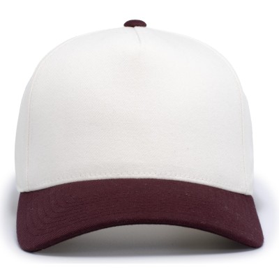 Pacific Headwear P814 VINTAGE WHITE/CARDINAL