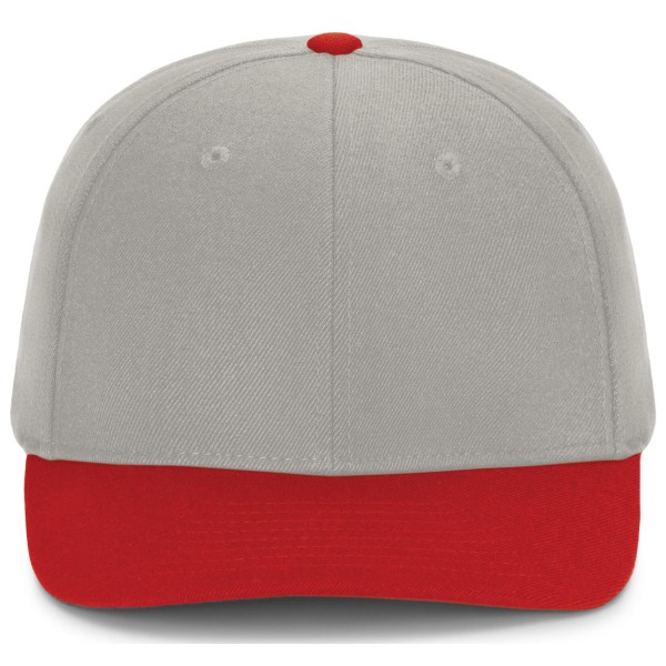 P821 Pacific Headwear Silver/Red