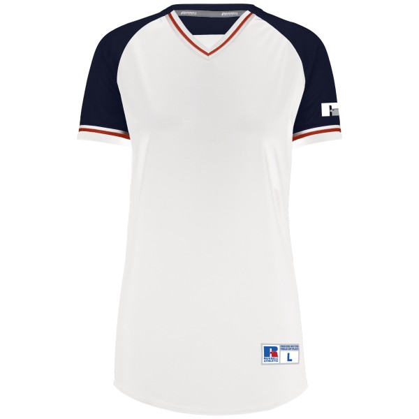 R01X3X Russell Athletic WHITE/NAVY/TRUE RED
