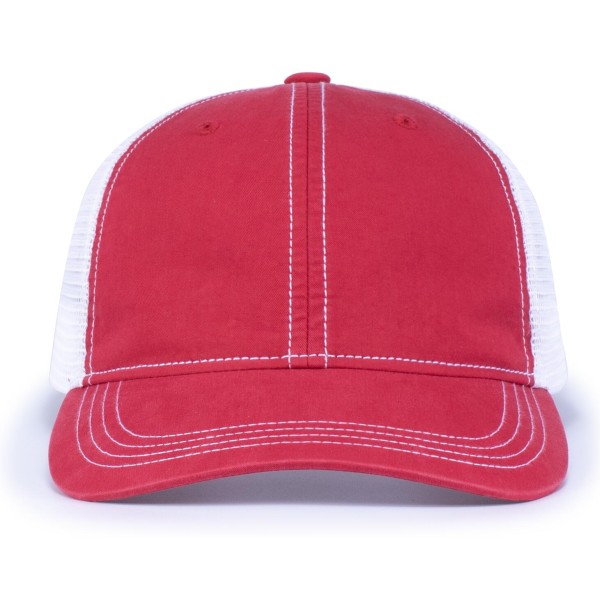 V67 Pacific Headwear RED/WHITE/RED