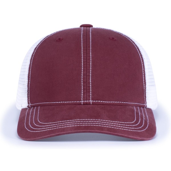 V67 Pacific Headwear MAROON/WHITE/MAROON