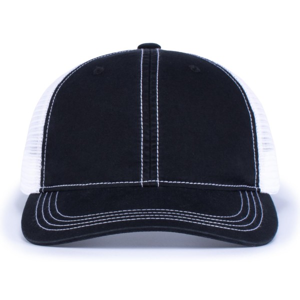 V67 Pacific Headwear BLACK/WHITE/BLACK
