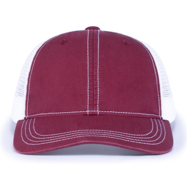 V67 Pacific Headwear CARDINAL/WHITE/CARDINAL
