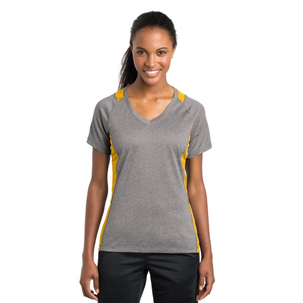 LST361 Sport-Tek Vintage Heather/ Gold
