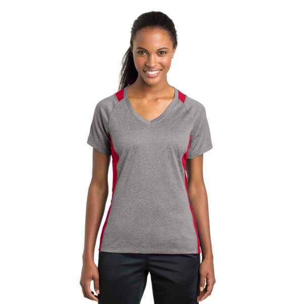 LST361 Sport-Tek Vintage Heather/ True Red