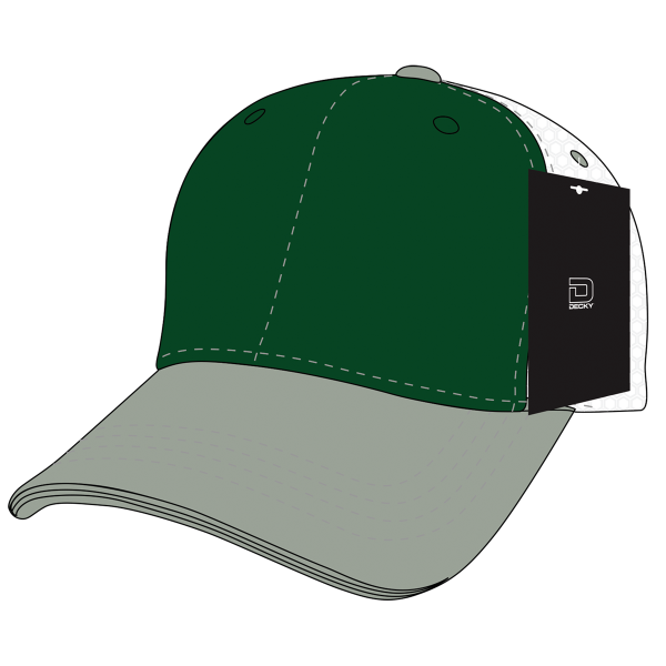 4006 Decky HeatherGrey/Forest/White