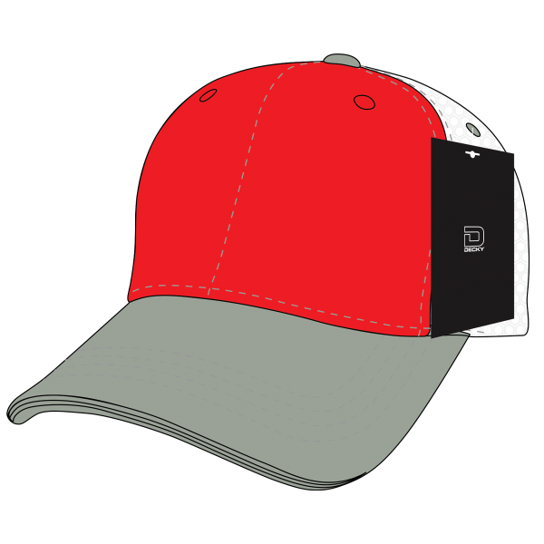 4006 Decky Heather Grey/Red/White