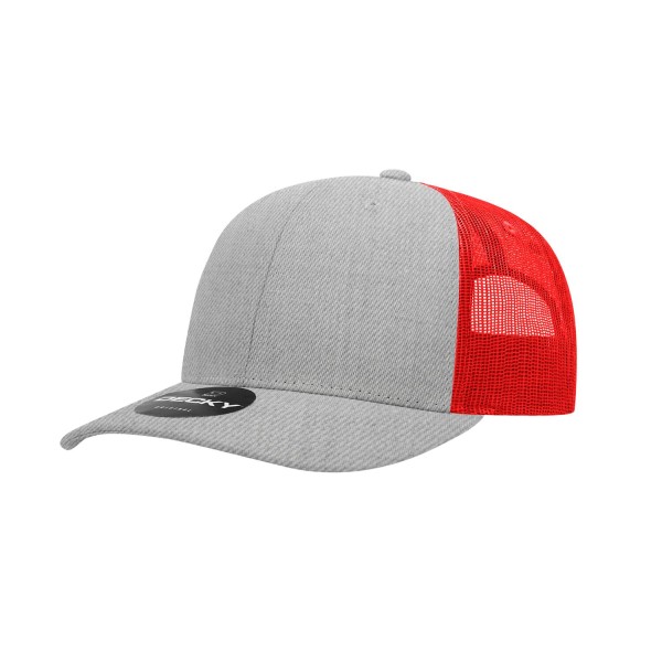 6021 Decky Heather Grey/Red