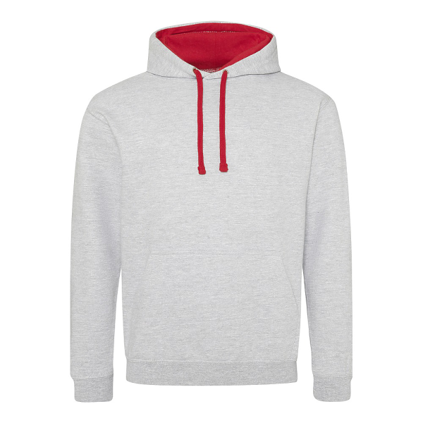 JHA003 AWDis HEATHER GREY / FIRE RED