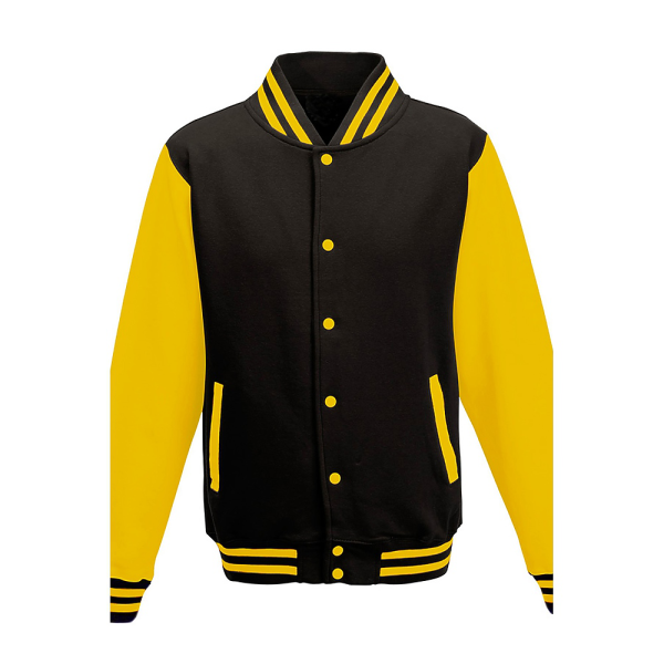 JHA043 AWDis JET BLACK / SUN YELLOW