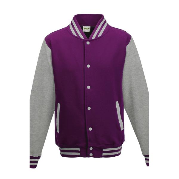 JHA043 AWDis PURPLE / HEATHER GREY