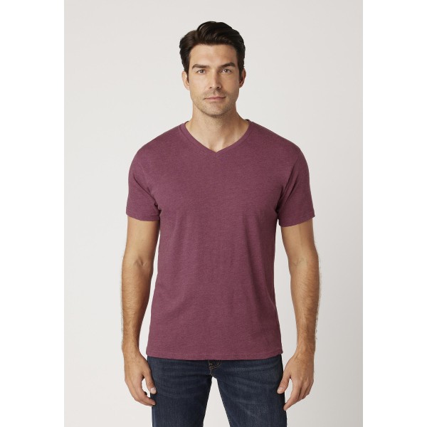 MC1047 Cotton Heritage Maroon Heather