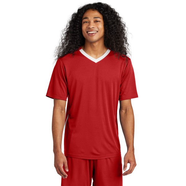 ST101 Sport-Tek Deep Red/ White