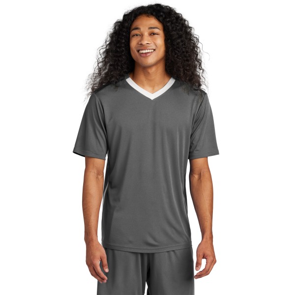 ST101 Sport-Tek Iron Grey/ White