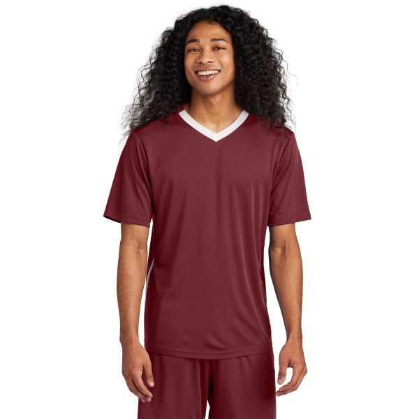 ST101 Sport-Tek Maroon/ White