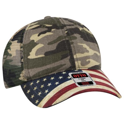 OTTO 121-1281 6 Panel Low Profile Mesh Back Trucker Dad Hat