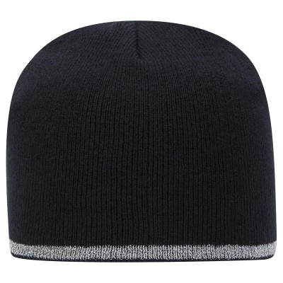 OTTO 91-1237 9" Classic Knit Beanie w/ Reflective Stripe