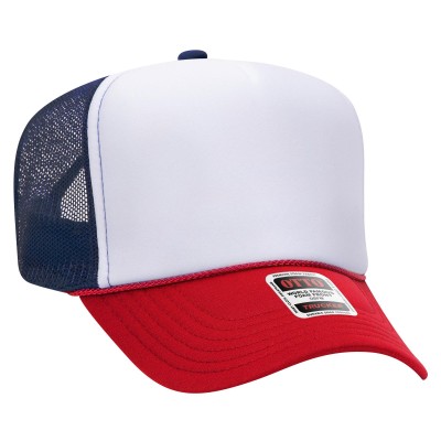 OTTO 39-165 5 Panel High Crown Mesh Back Trucker Hat