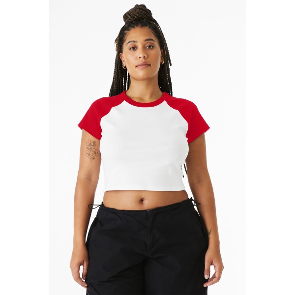 BC1201 Bella + Canvas White/ Red