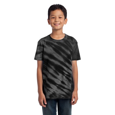 Port & Co PC148Y Youth Tiger Stripe Tie-Dye Tee