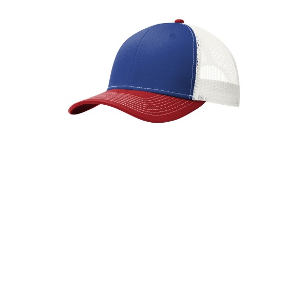 C402 Port Authority Patriot Blue/ Flame Red/ White