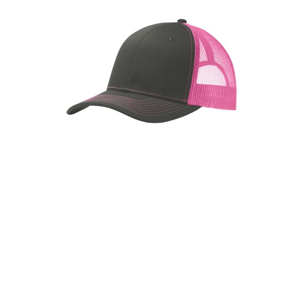 C402 Port Authority Grey Steel/ Neon Pink