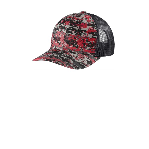 C404 Port Authority Flame Red Digi/ Grey Steel