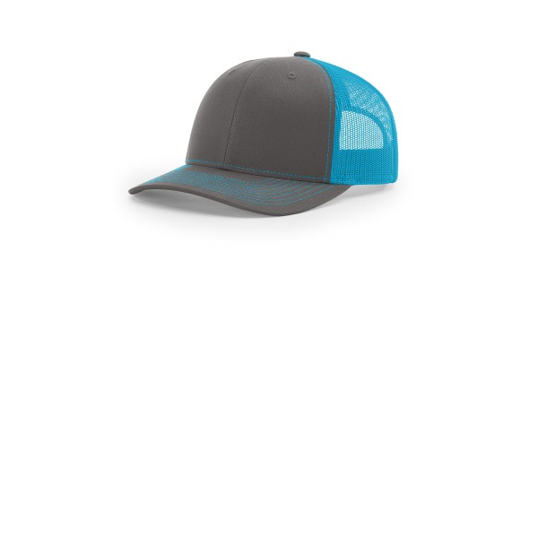 112 Richardson Charcoal/ Neon Blue