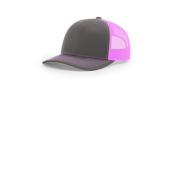 112 Richardson Charcoal/ Neon Pink