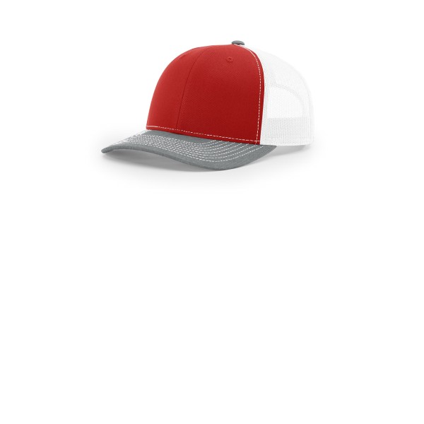 112 Richardson Red/ White/ Heather Grey
