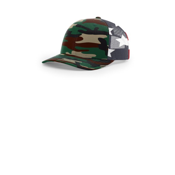 112PM Richardson Green Camo/ Stars Stripes