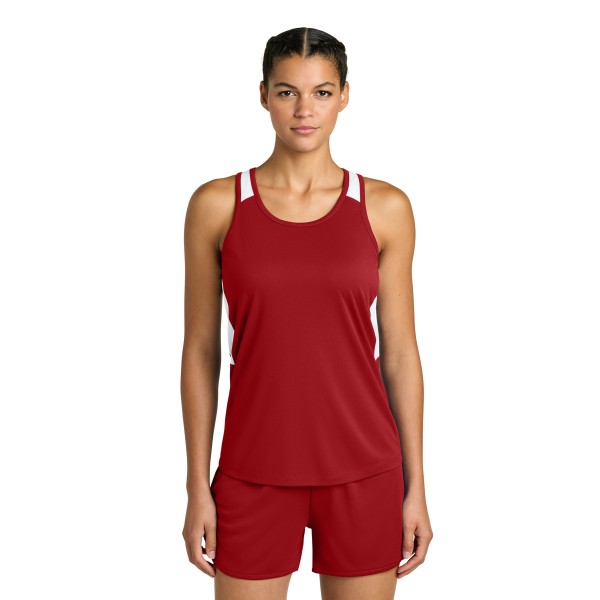 LST446 Sport-Tek Deep Red/ White