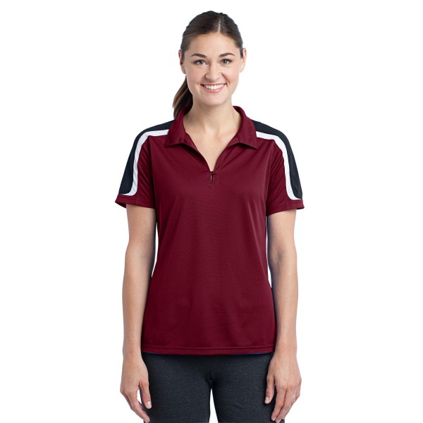 LST658 Sport-Tek Maroon/Black/White