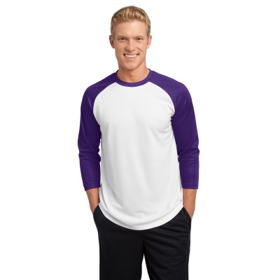 Sport-Tek ST205 WHITE/PURPLE