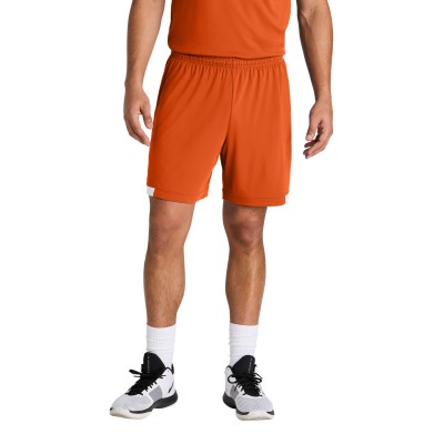 Sport-Tek ST442 Deep Orange/ White