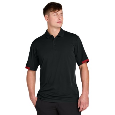 Sport-Tek ST444 Black/ Deep Red