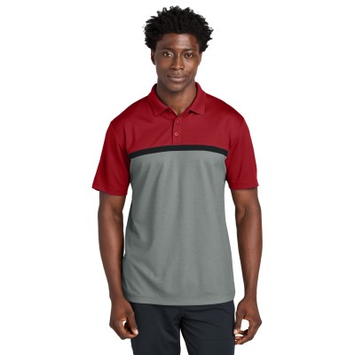 Sport-Tek ST741 Deep Red/ Grey Concrete Heather/ Black