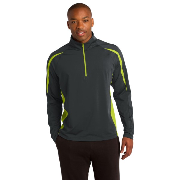 ST851 Sport-Tek Charcoal Grey/ Charge Green