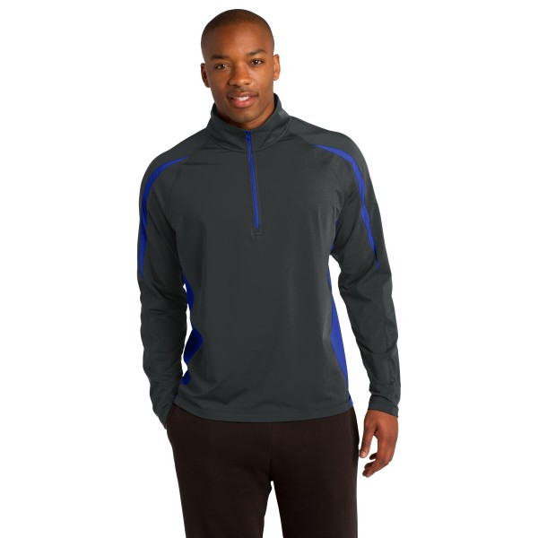 ST851 Sport-Tek Charcoal Grey/ True Royal