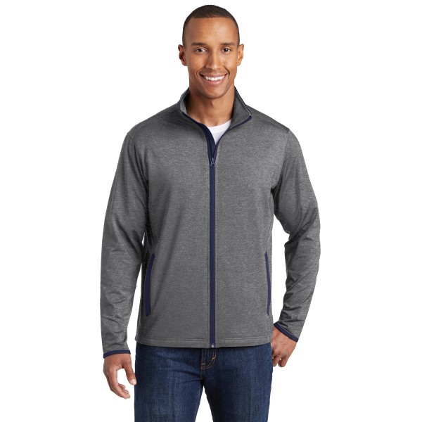 ST853 Sport-Tek Charcoal Grey Heather/ True Navy