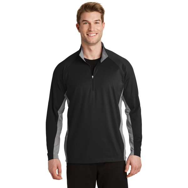 ST854 Sport-Tek Black/ Charcoal Grey Heather