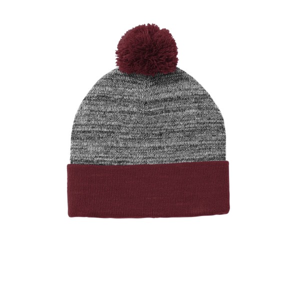STC41 Sport-Tek Maroon/ Grey Heather
