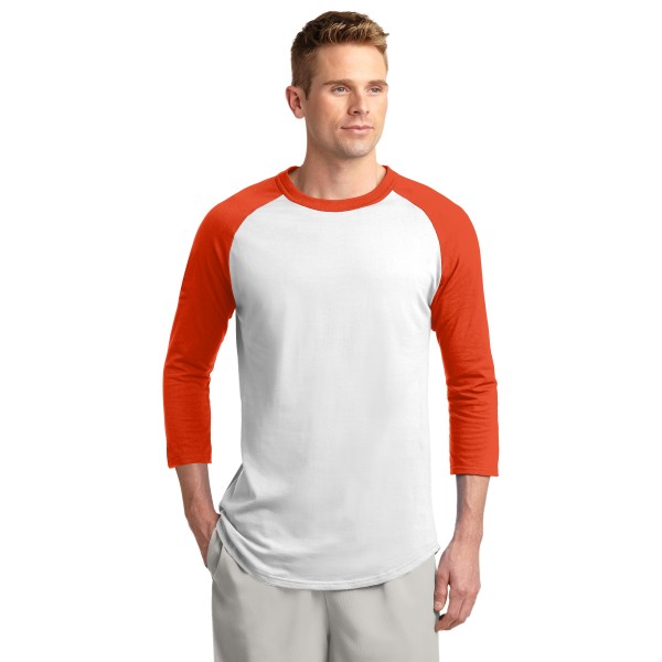 T200 Sport-Tek White/ Deep Orange