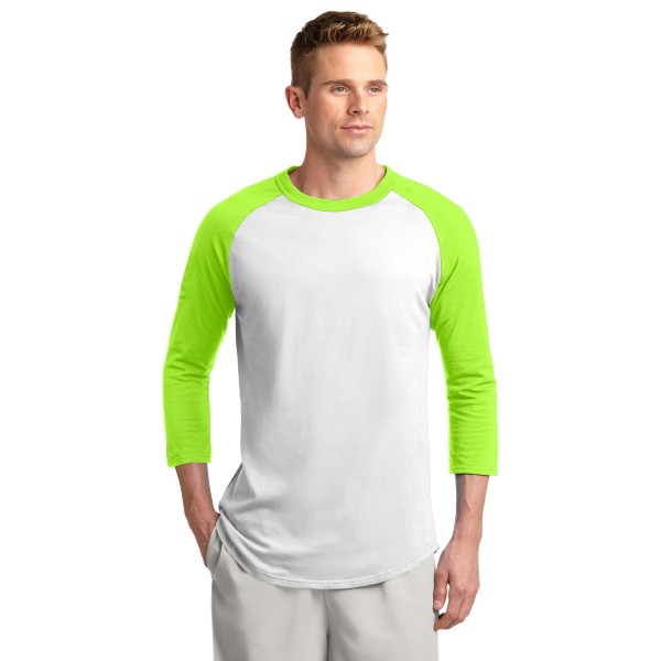 T200 Sport-Tek White/ Lime Shock