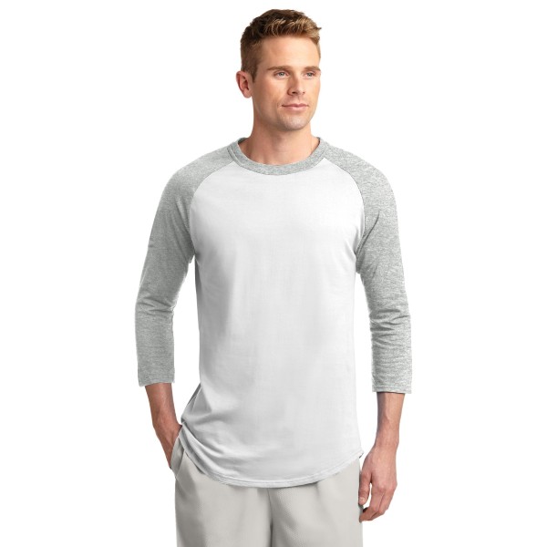 T200 Sport-Tek White/ Heather Grey