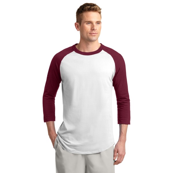 T200 Sport-Tek White/ Cardinal
