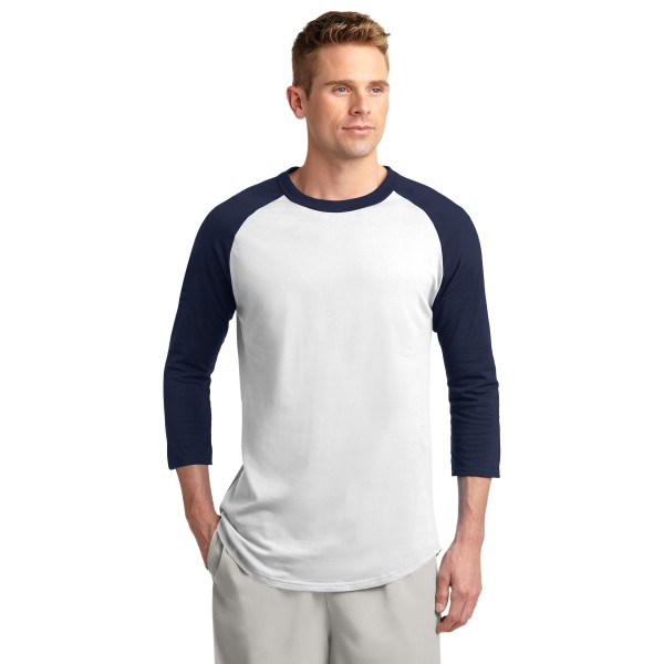 T200 Sport-Tek White/ Navy
