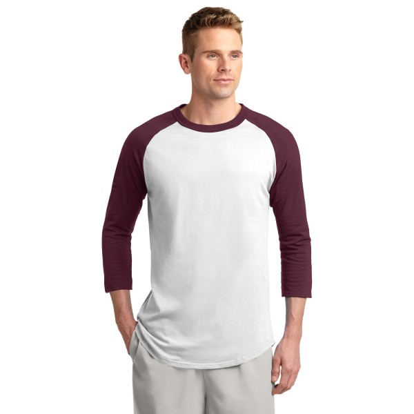 T200 Sport-Tek White/ Maroon