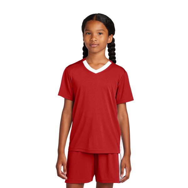 YST101 Sport-Tek Deep Red/ White
