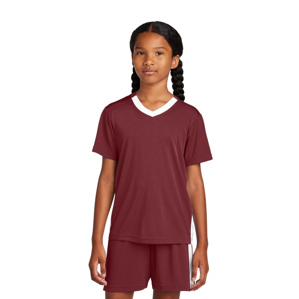 YST101 Sport-Tek Maroon/ White